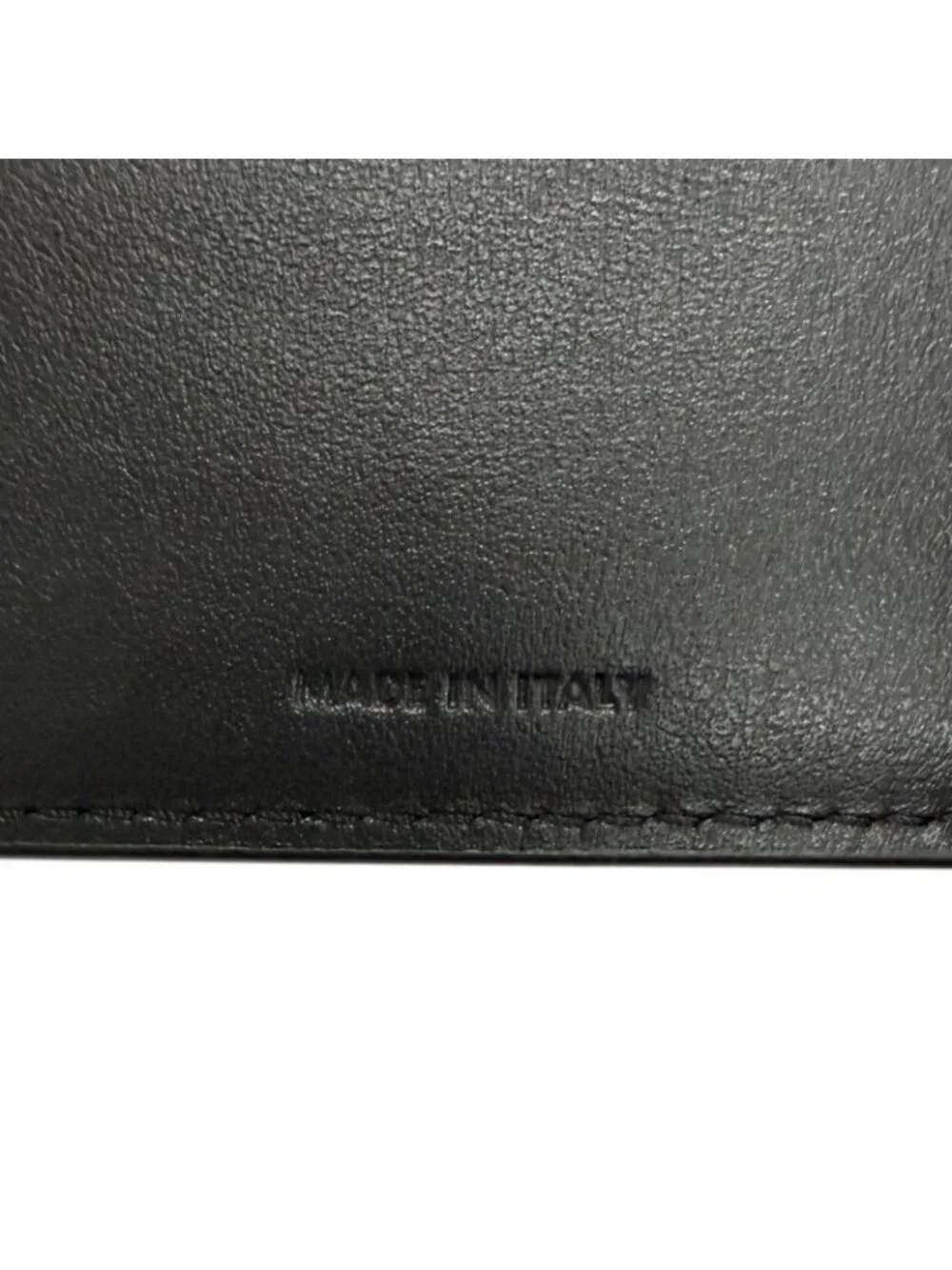 Celine Calfskin Triomphe Embossed Compact Wallet Bifold Black